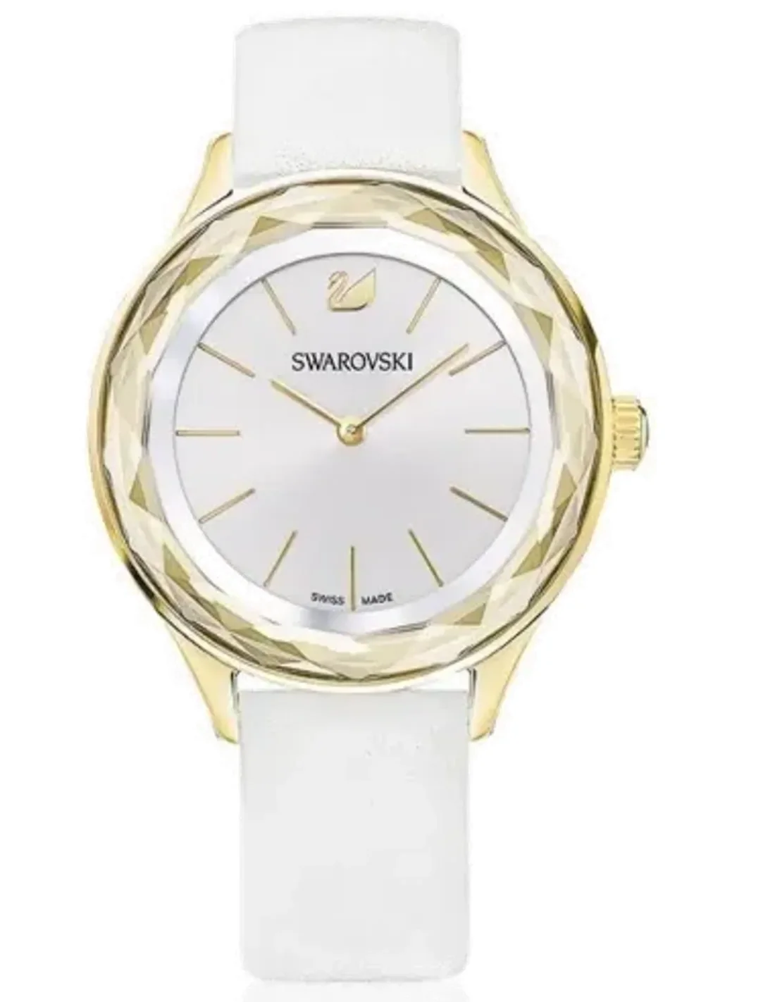 SWAROVSKI スワロフスキー OCTEA NOVA 5295337 Swarovski 5295337 Octea femme 36mm bracelet blanc cuir | Montres