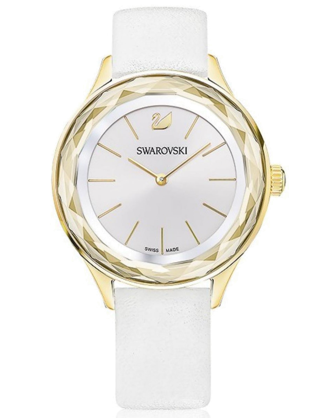 Montre Femme Swarovski Octea Nova 5295337 bracelet cuir blanc