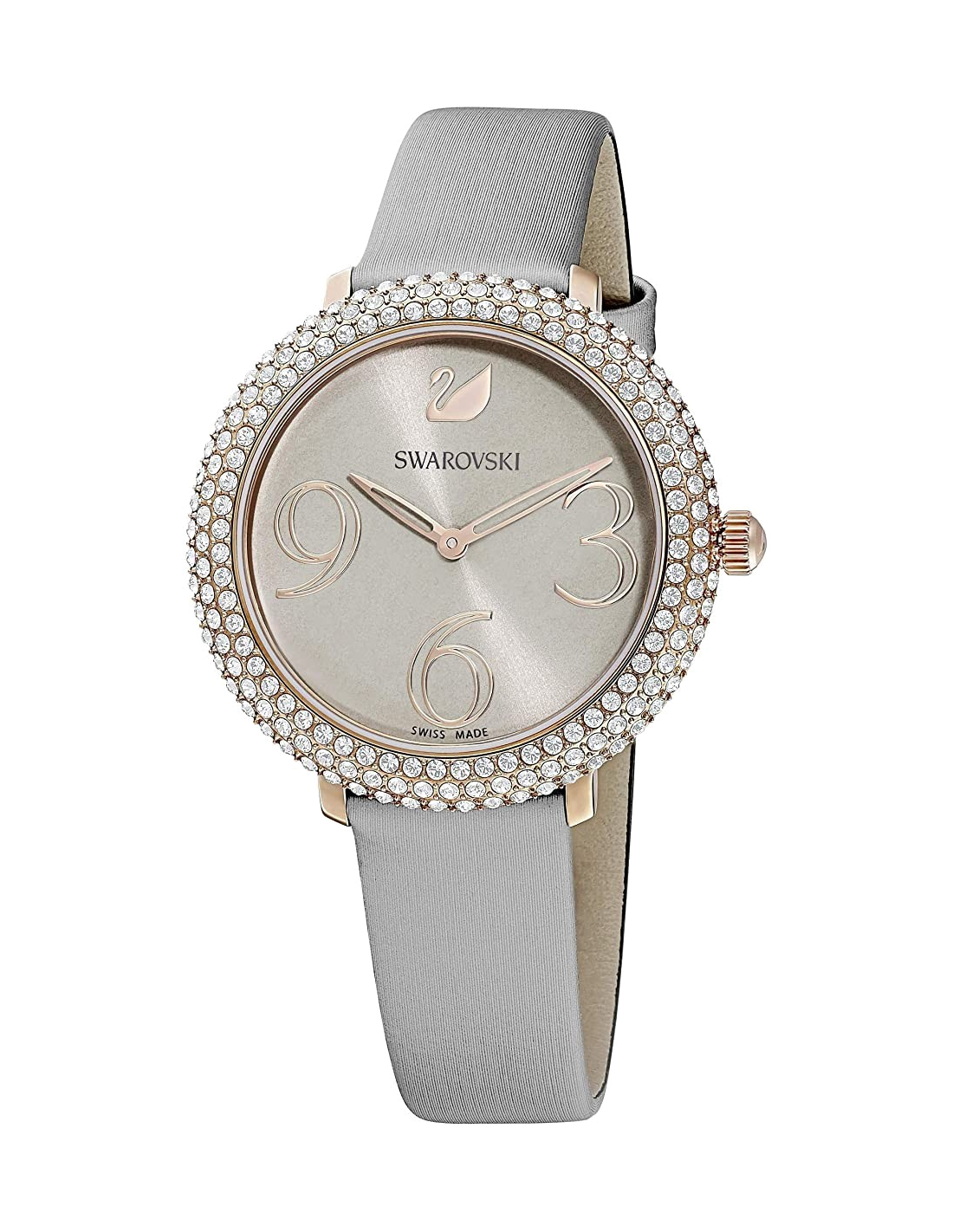 Montre Femme Swarovski 5484067 Crystal Frost à Bracelet en Cuir Gris