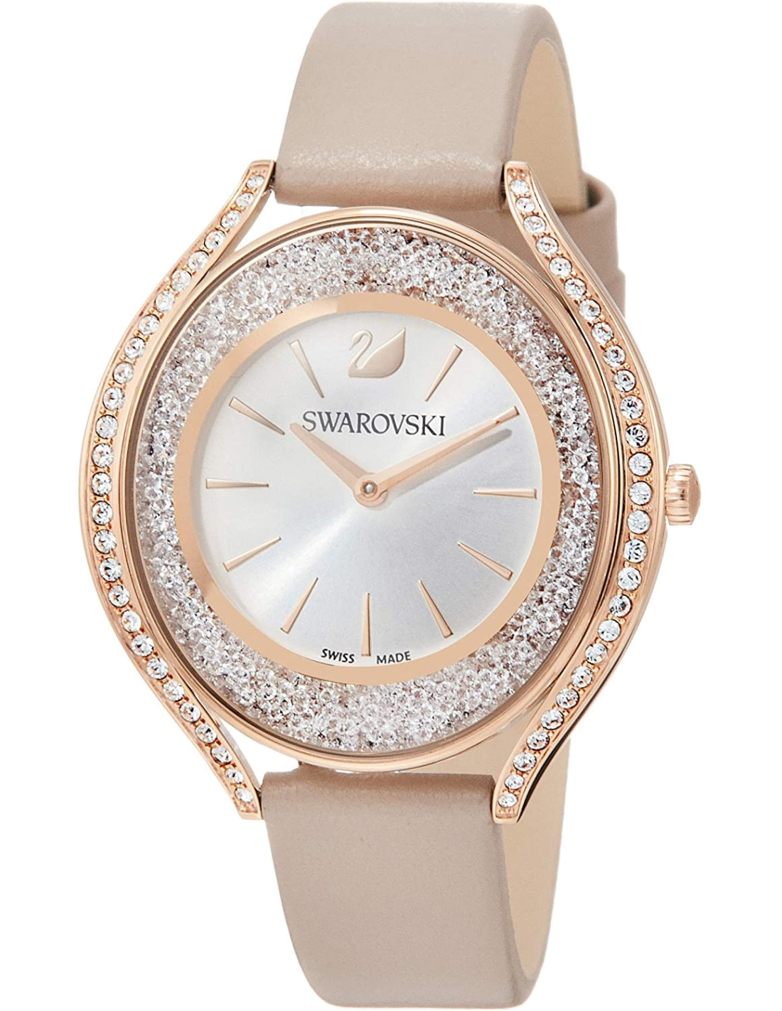 Montre Swarovski 5519450 Crystalline Aura Bracelet Cuir Beige