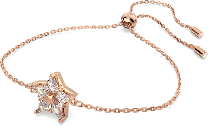 Bracelet Swarovski Stella 5645460 en métal plaqué or rose avec étoile et cristaux, ajustable pour femme vue 2