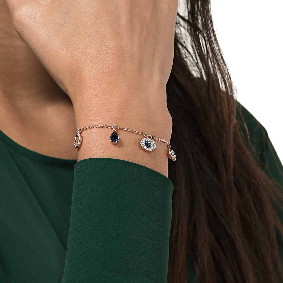 Bracelet Swarovski 5497668 Symbolic à breloques en métal or rose pour femme vue 5