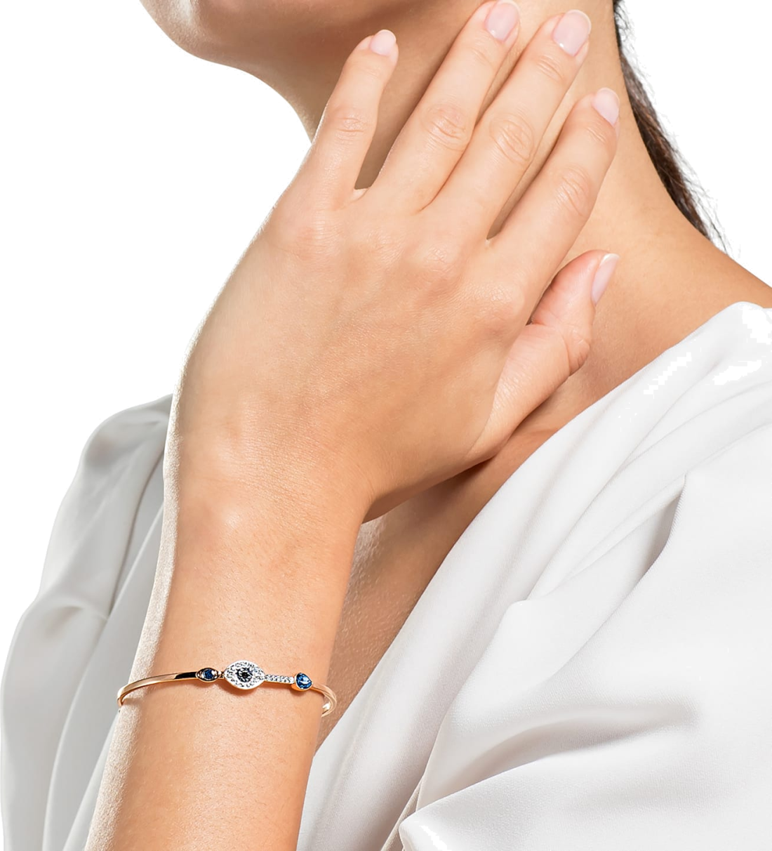 Bracelet-jonc Swarovski Symbolic 5171991 en métal plaqué or rose pour femme vue 3