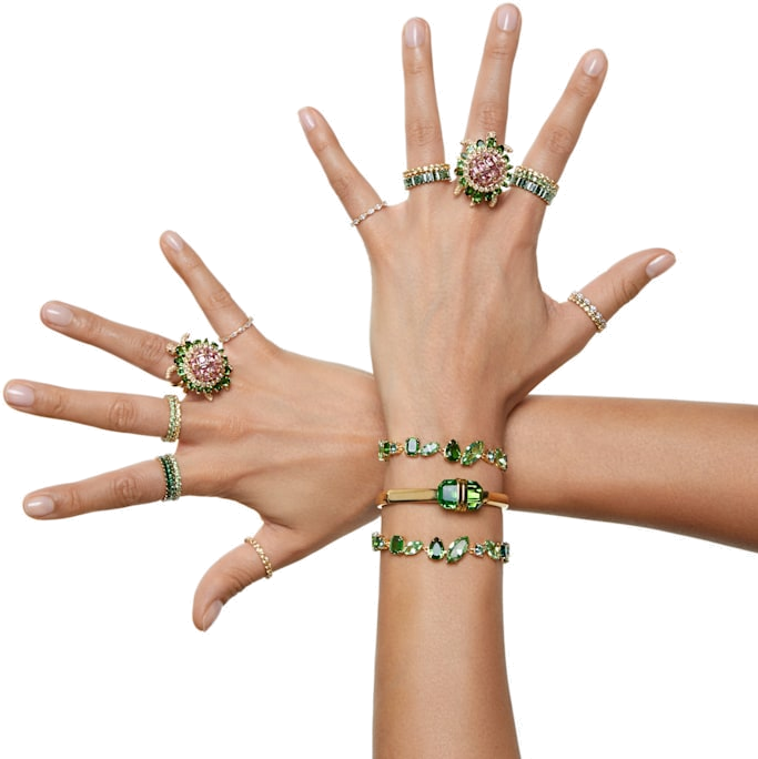 Bracelet Swarovski Gema 5652822 en cristaux verts pour femme vue 4
