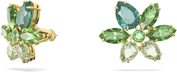 Boucles d'oreilles Swarovski Gema 5658400 en cristaux verts pour femme vue 2