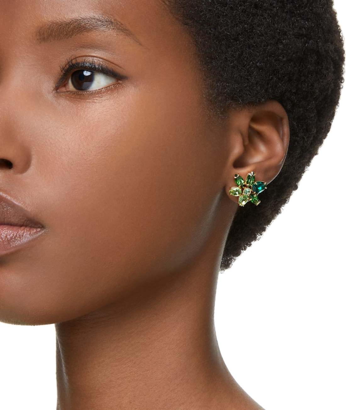 Boucles d'oreilles Swarovski Gema 5658400 en cristaux verts pour femme vue 5