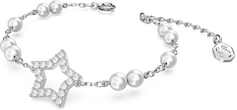 Bracelet Swarovski Stella 5645385 pour Femme en métal rhodié blanc avec perles de cristal et étoile vue 2