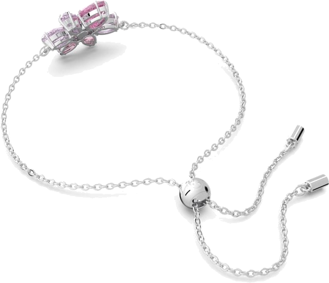 Bracelet Swarovski Gema 5658396 - Fleur en cristaux violets, métal rhodié rose pour femme vue 3