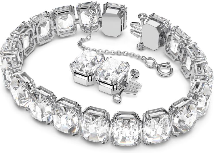 Bracelet Swarovski Millenia 5618699 pour femme, métal plaqué rhodium blanc avec cristaux octogones vue 3