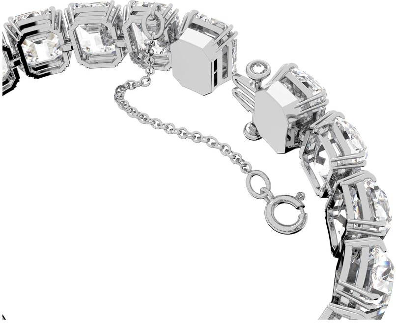 Bracelet Swarovski Millenia 5618699 pour femme, métal plaqué rhodium blanc avec cristaux octogones vue 4