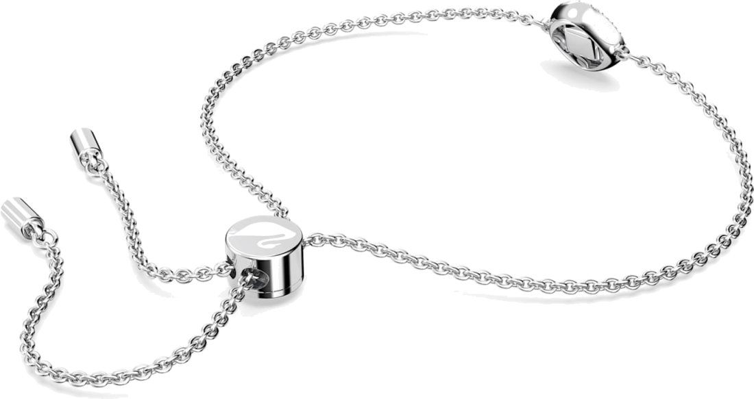Bracelet Swarovski Angélique 5662141 pour Femme, Cristal Bleu Coupe Carrée sur Métal Rhodié Blanc vue 4