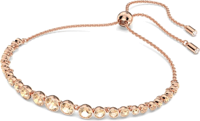 Bracelet Swarovski Emily 5663393 en métal plaqué or rose avec cristaux, pour femme vue 2