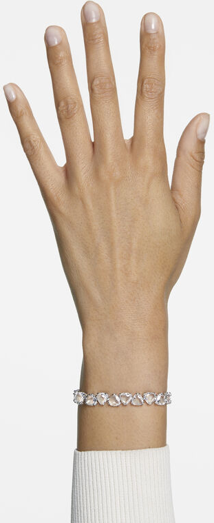 Bracelet Swarovski Millenia 5622451 en plaqué rhodium blanc avec cristaux taille Trilliant - Pour femme vue 4