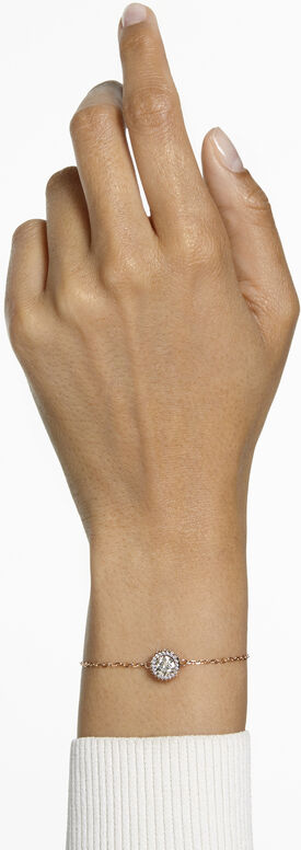 Bracelet Swarovski Constella 5636273 en métal plaqué or rose avec cristal taille ronde et pavé blanc - Pour Femme vue 5