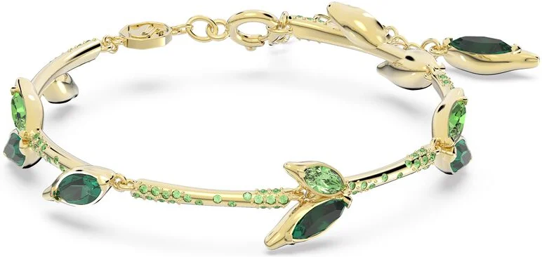 Bracelet Swarovski Dellium 5645374 Bambou Vert Plaqué or