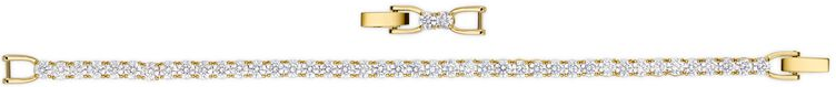 Bracelet Swarovski Tennis Deluxe 5511544 en métal plaqué or avec pierres blanches pour femme vue 2