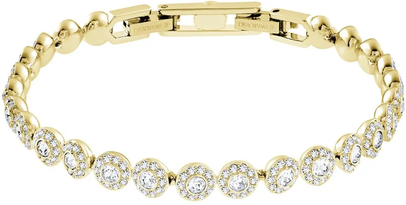 Bracelet Swarovski Angelic 5505469 Plaqué Or jaune cristaux blancs ronds