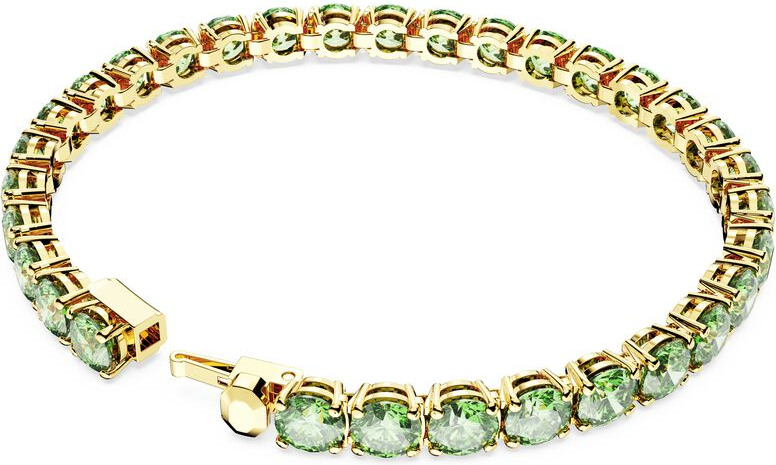 Bracelet Swarovski Matrix Tennis 5658849 pour femme, vert et or vue 4