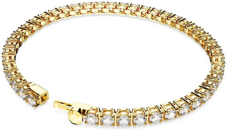 Bracelet Swarovski Matrix Tennis en cristaux ronds plaqué or blanc - Réf. 5657664 - Pour femme vue 4