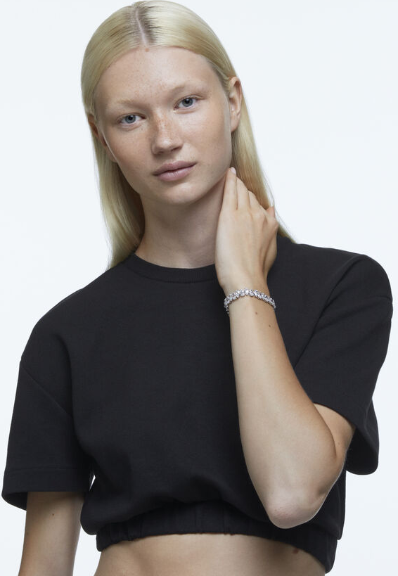 Bracelet Swarovski Millenia Zircon Swarovski taille poire Plaqué Rhodium Blanc vue 4