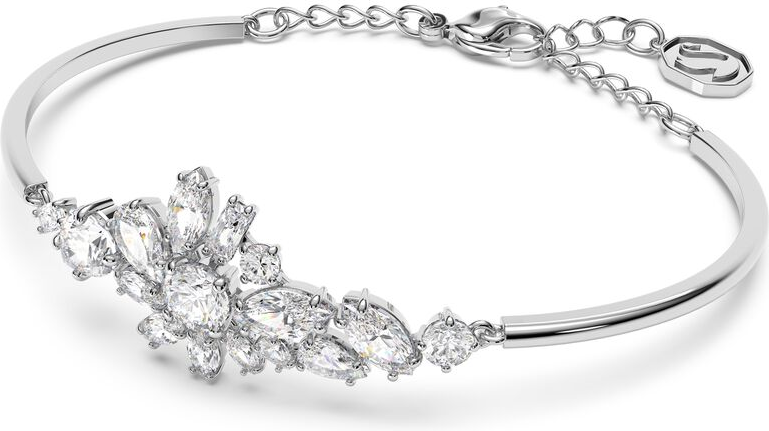 Bracelet Jonc Femme Swarovski Gema Fleur Blanc Rhodié - Réf. 5644681 vue 2