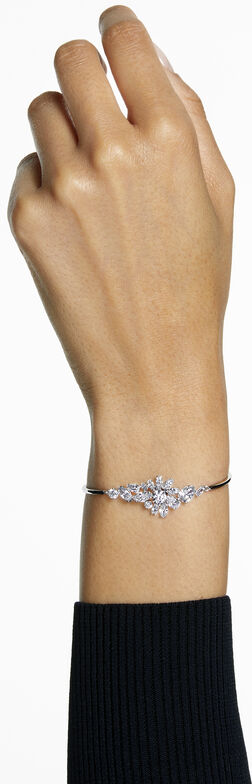 Bracelet Jonc Femme Swarovski Gema Fleur Blanc Rhodié - Réf. 5644681 vue 4