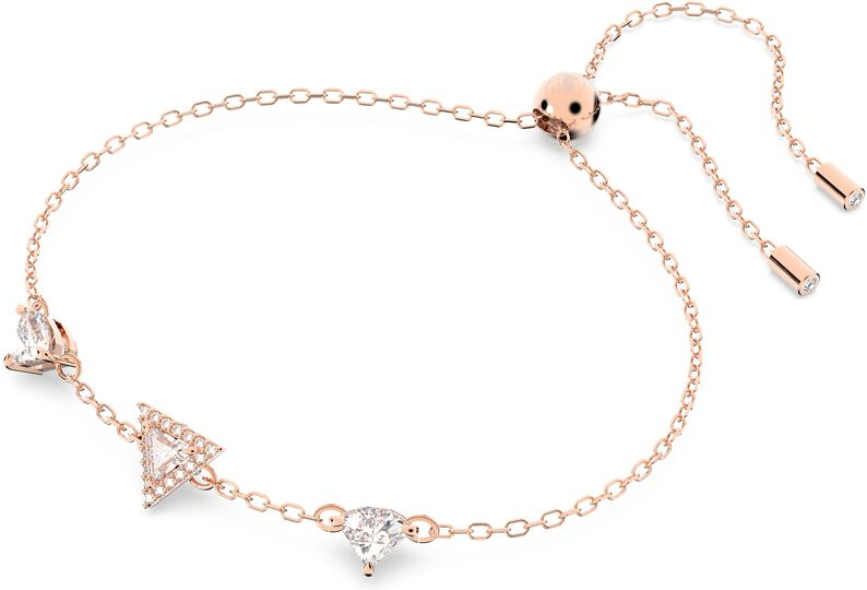 Bracelet Swarovski Ortyx 5643737 en métal plaqué or rose avec cristaux triangle blancs - Pour femme vue 2
