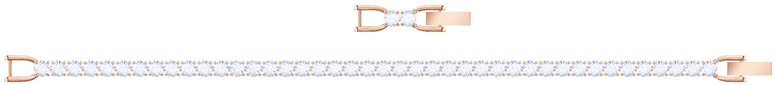 Bracelet Swarovski Tennis Deluxe 5464948 pour Femme, Métal Plaqué Or Rose vue 2