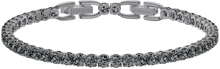 Bracelet Swarovski 5514655 Tennis Deluxe Plaqué Ruthénium gris