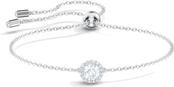 Bracelet Swarovski Angelic 5567934 forme ronde en métal rhodié