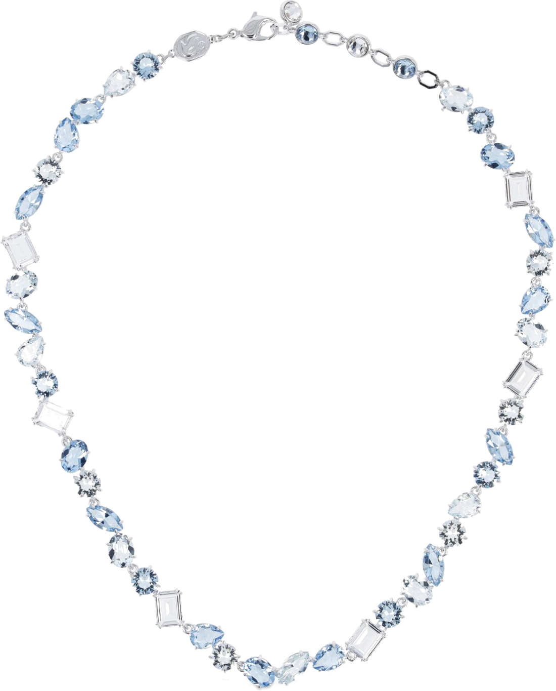 Collier Swarovski Gema 109173 - Bleu et blanc, métal rhodié pour femme vue 2
