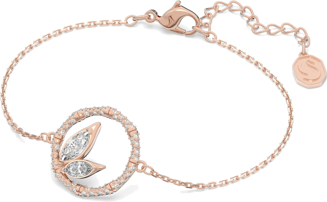 Bracelet Swarovski Dellium 5645376 en métal plaqué or rose avec cristaux, pour femme vue 2