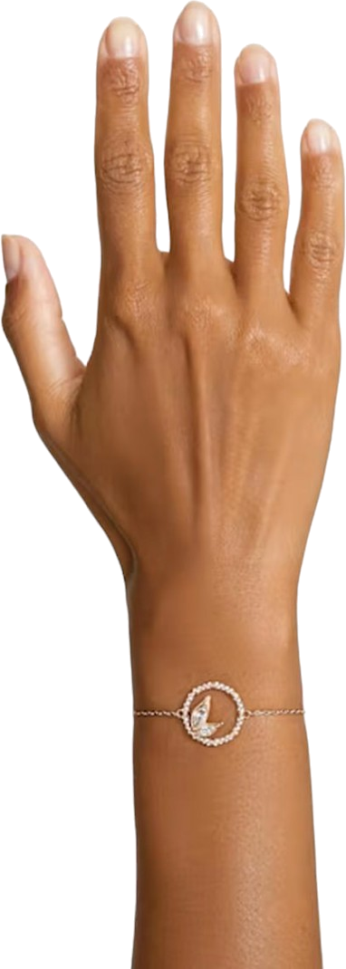 Bracelet Swarovski Dellium 5645376 en métal plaqué or rose avec cristaux, pour femme vue 4