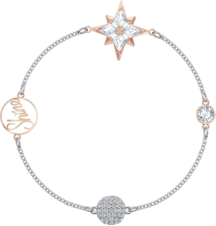 Bracelet Swarovski 5494886 Remix étoile multicolore en métal plaqué or rose pour femme vue 2
