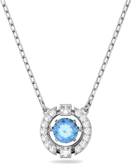 Collier Swarovski Una 5279425 Élégance Scintillante en Cristal Pavé avec pierre bleue