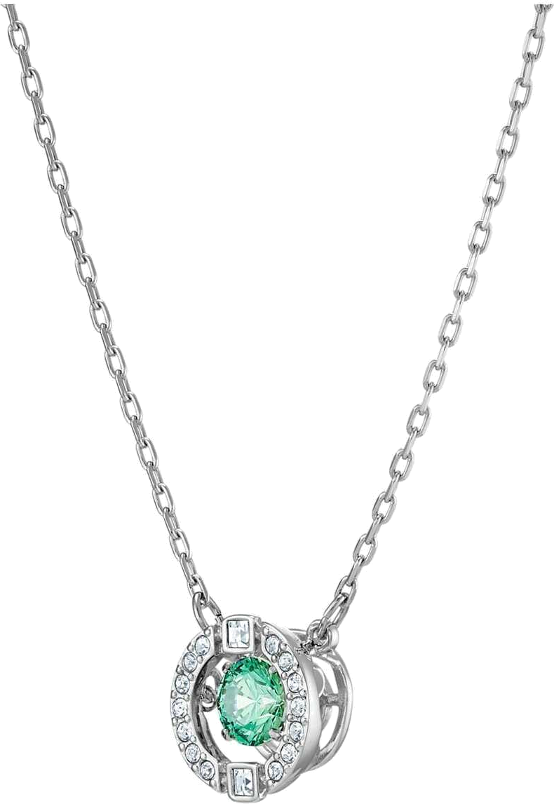 Collier Swarovski Sparkling Dance 5496308 pour Femme - Vert et Métal Rhodié vue 2