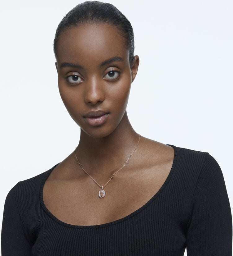 Collier Swarovski Signum 5621106 pour Femme en or rose plaqué et cristaux blancs vue 4