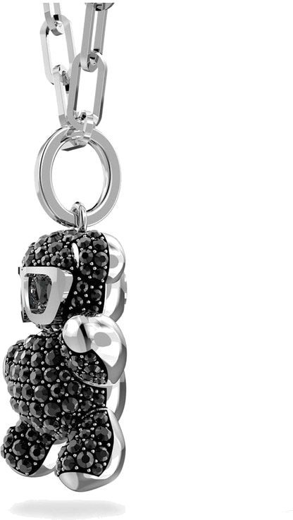 Collier Swarovski Unisexe Pendentif Ours en Cristal Noir Rhodié - Réf. 5599282 vue 2