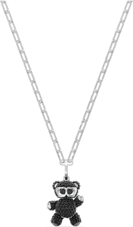 Collier Swarovski Unisexe Pendentif Ours en Cristal Noir Rhodié - Réf. 5599282 vue 3