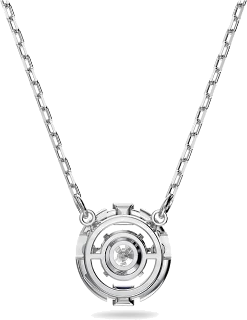 Collier Swarovski Sparkling Dance Round 5286137 en métal rhodié et cristaux blancs pour femme vue 4