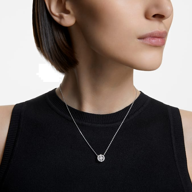 Collier Swarovski Sparkling Dance Round 5286137 en métal rhodié et cristaux blancs pour femme vue 5