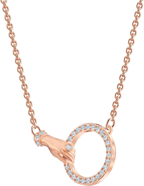 Collier Swarovski Symbolica 5489573 pour Femme en Métal Plaqué Or Rose et Cristaux Blancs vue 3