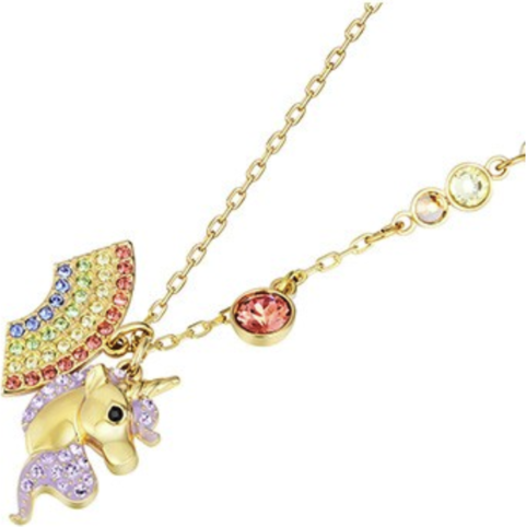Collier Swarovski Licorne Arc-en-Ciel plaqué or jaune 5468314 pour Femme vue 2