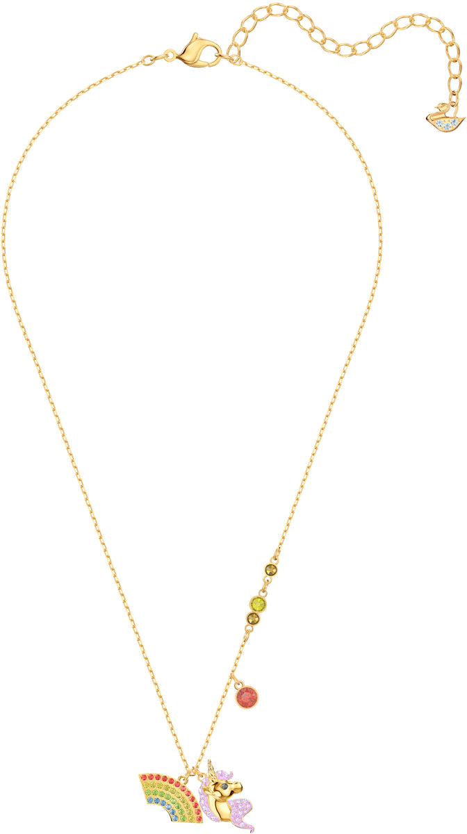 Collier Swarovski Licorne Arc-en-Ciel plaqué or jaune 5468314 pour Femme vue 3