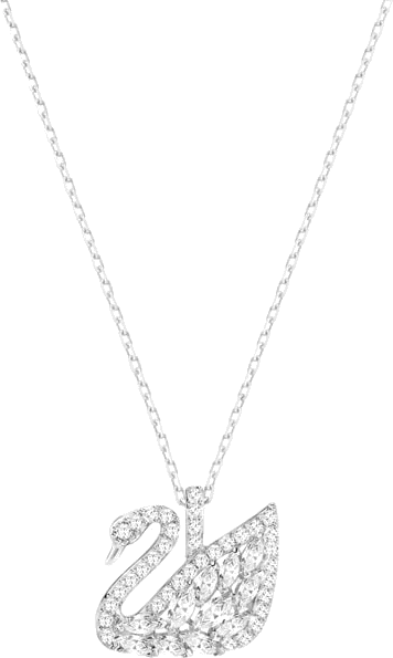 Collier Swarovski Swan Lake 5296469 en métal rhodié cristaux blancs