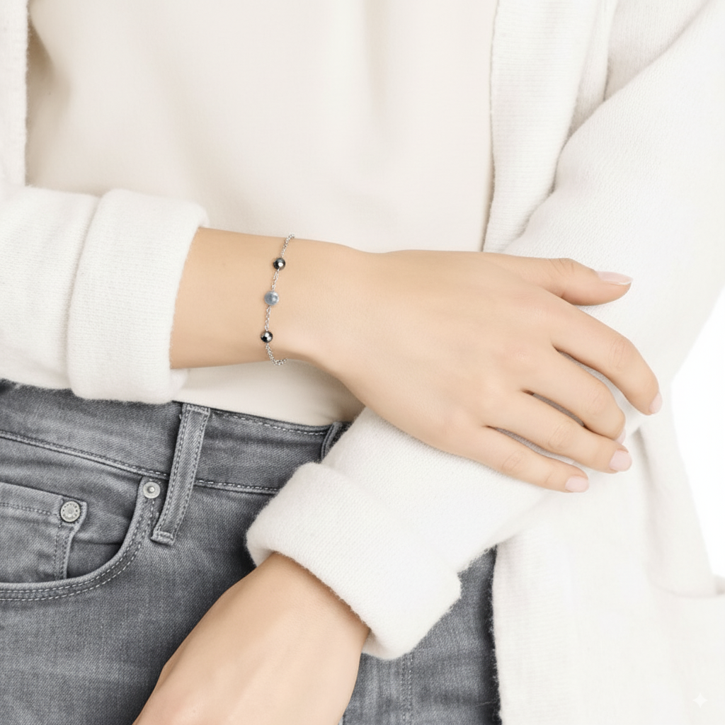 Bracelet Swarovski 5437865 Remix en métal gris avec perles - Pour femme vue 3