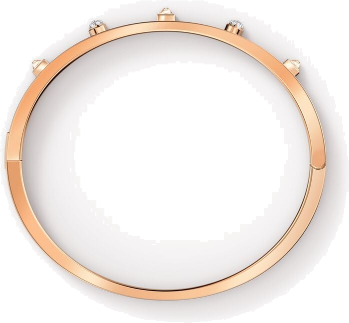 Bracelet jonc Swarovski 5555746 en métal plaqué or rose avec cristaux, pour femme vue 3