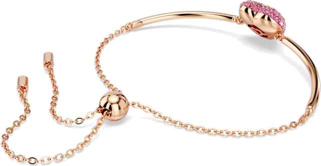 Bracelet jonc ajustable Swarovski Idyllia 5683581 coeur en plaqué or rose pour femme vue 4