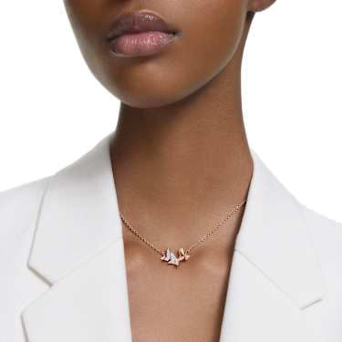 Collier Swarovski Lilia 5636422 en or rose pour femme, orné de papillons et cristaux vue 4