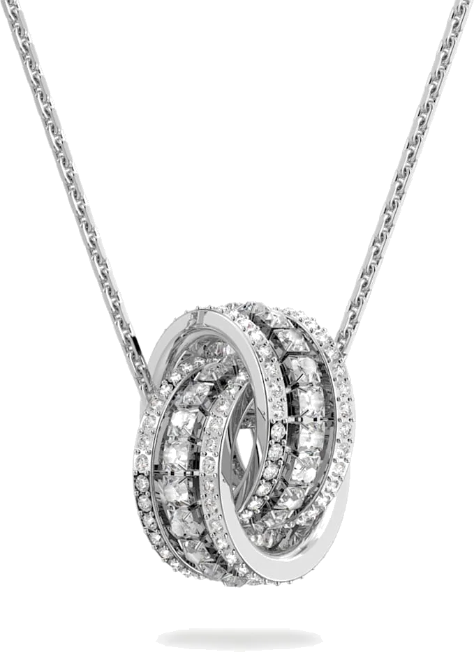 Collier Swarovski Further 5409696 plaqué rhodium cristaux blancs